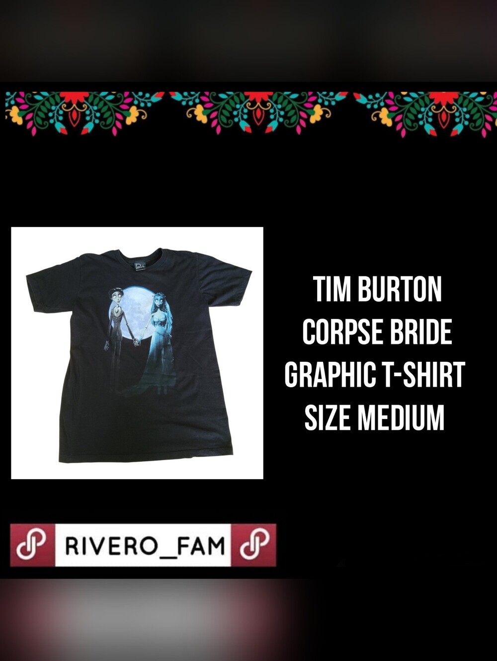 TIM BURTON | CORPSE BRIDE | GRAPHIC T-SHIRT | SIZE MEDIUM